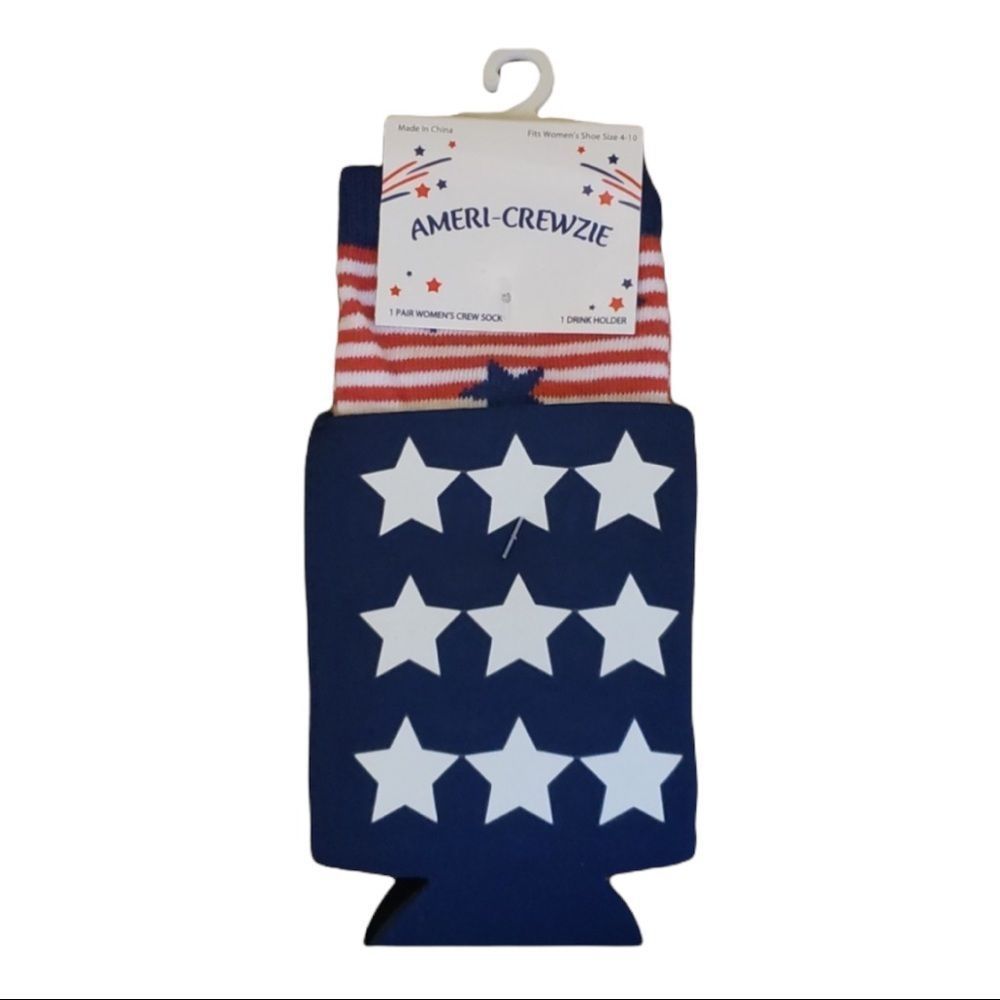 Ameri-Crewzie Womens Crew Sock & Drink Cuzi